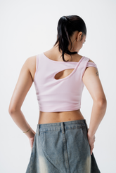 ASYMMETRIC BLOOM Crop Top